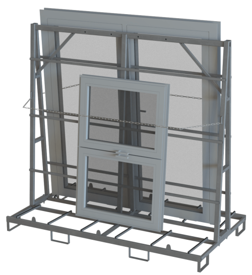 Chevalet de manutention pour recyclage des huisseries et fenêtres